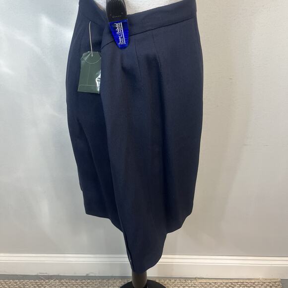 Vintage Hunt Club Skirt Plus size 18 Navy Blue Wool Straight Pencil Knee Y2K - Picture 7 of 9